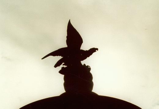 [photo of the eagle atop the Excelsior Brigade monument]