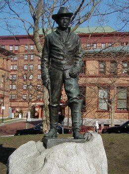 Henry H. Young Monument, Kennedy Plaza, Providence, RI, front view.