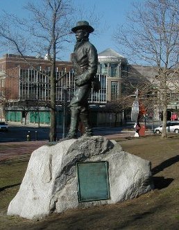 Henry H. Young Monument, Kennedy Plaza, Providence, RI, side view