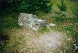 One of the larger pieces of rubble on the state
