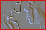 An iron plating representing the seduction of Halan by Jasper