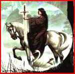 Depiction of L'Shayd's March into topsoil with Montgurai's sword