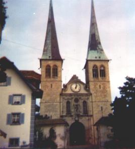 The Church in Biebern, Germany...near our house, Jan. 1980.