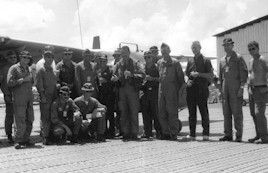 John Bollwerk, center with no hat celebrates his last mission at NKP in Sept. 1968.