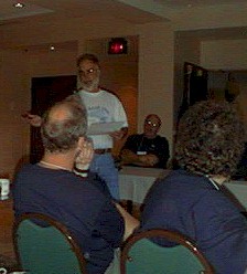 Russell O'Neal giving a briefing on Thailand Trip Y2K...Woody Freeman also in picture