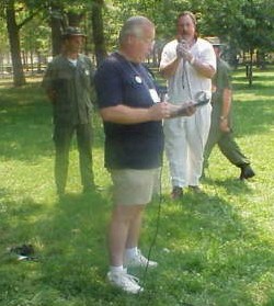 Fred Lewis from Hazel Park, Mich. (reading at the Wall Ceremony)