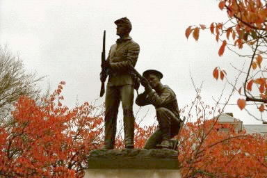 Civil War Soldiers and Sailors Monument Statue, front side