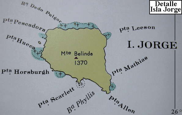 Islas Sandwich del Sur: Detalle de la isla Jorge