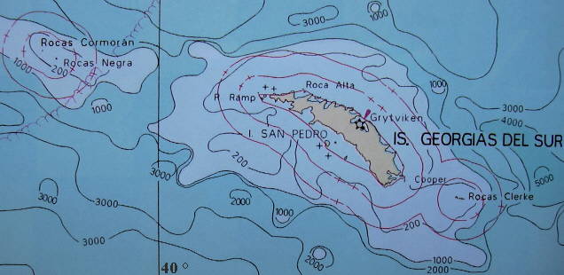 Mapa del archipiélago de las Georgias del Sur