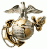 USMC Officer's Emblem - Eagle, Globe, and Anchor
