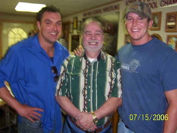 Percival with the sons of Ted Dibiase