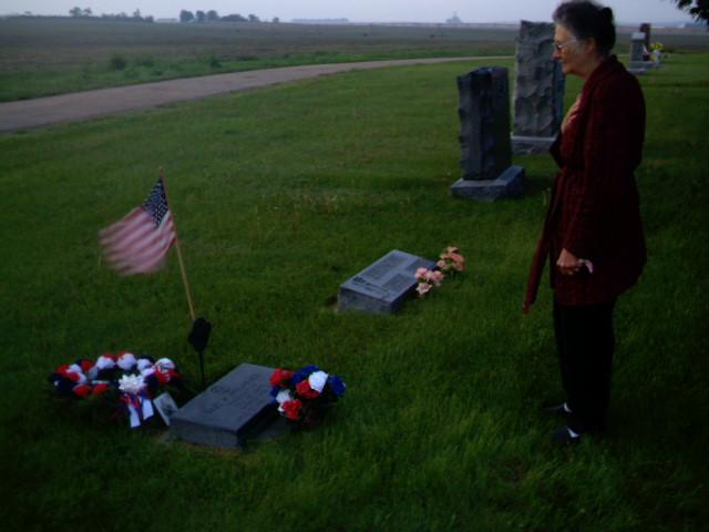 Marcine at Yukon Eric's gravesite