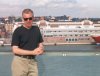 Rob with the Grand marina hotel in the background