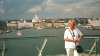 Mandy with Helsinki's harbour in the background