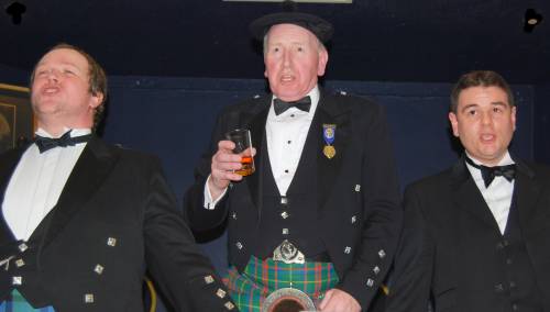 Craig Dennis, Donald Paton, Paul Vaughan We are nae fou, we're no that fou!—Craig Dennis, Donald Paton and Paul Vaughan in Willie Brewed a Peck o' Maut