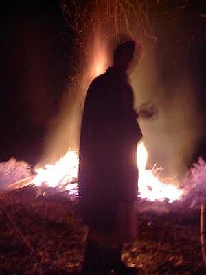 [story telling near a bon fire]
