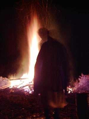 [story telling near a bon fire]