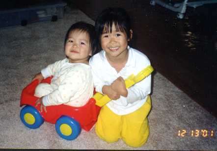 Jessica and Katie on 12/13/01