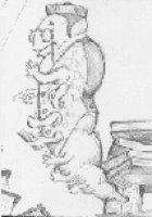 King's Quest VI pencil artwork: The Bookworm