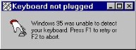 Keyboard Error