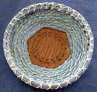 wood chipcarved base basket