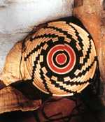 Native American Style Coiled basket, Flying Geese, by Toni Best