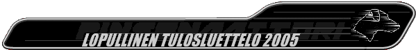                             LOPULLINEN TULOSLUETTELO 2005