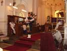 Bill playing before Gospel reading