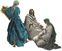 Jesus with Mary and Martha