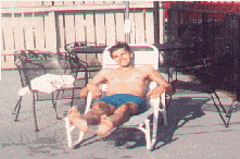 Jerry relaxing by the pool