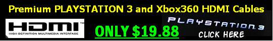 ps3 HDMI cables for playstation 3, xbox360, dvd, hdtv, lcd, plasma tvs
