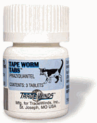 Tape Worm Tabs for Cats available at Bullwrinkle.com