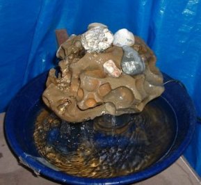 Natural rock waterfall