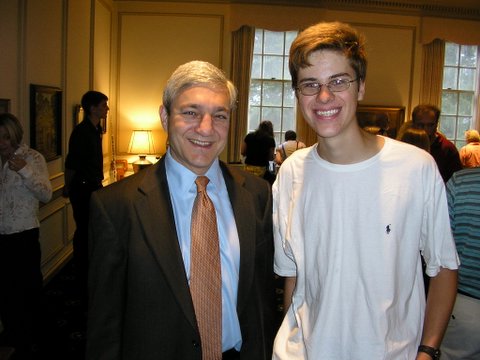 Matt and PSU president Graham Spanier