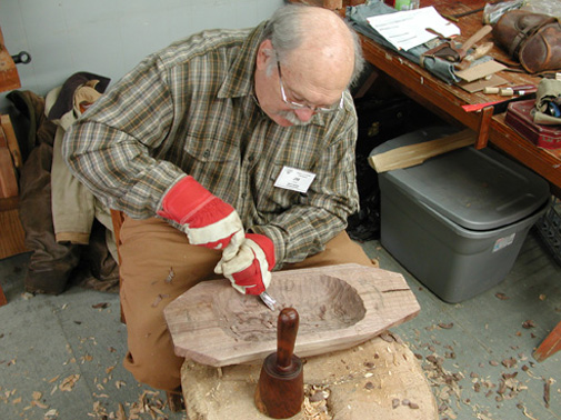 Carving a Walnut Bowl