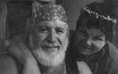 Bob and Sue in party mode, Christmas 2002