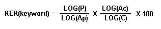 keyword effectiveness rank formula
