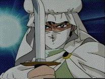 Does he really expect to hurt anyone with that tiny thing?