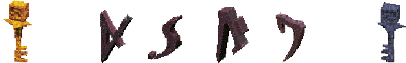 Pictures of runes and keys