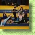 Quantock School: Heavens above an indoor bouncy Castle ... Bong ... Bong!