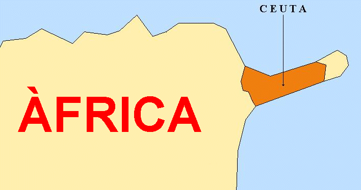 Mapa de Ceuta