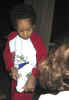 Brandyn opening one of his gifts.