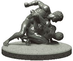 Rotating Wrestling Statue - GIF