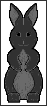 Black Standup Bunny