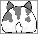 Broken Gray Rearend Bunny