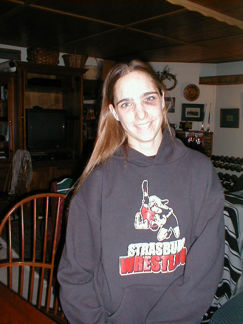 Me, with my black eye from Weld Central Tri Meet.