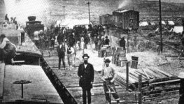 image of 10 miles of track being laid in one day