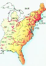 map of railroads in 1850