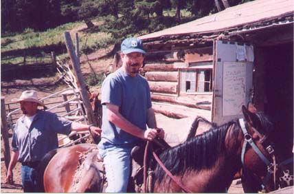 jay horseback riding near big sky
