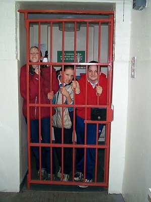 Behind bars!